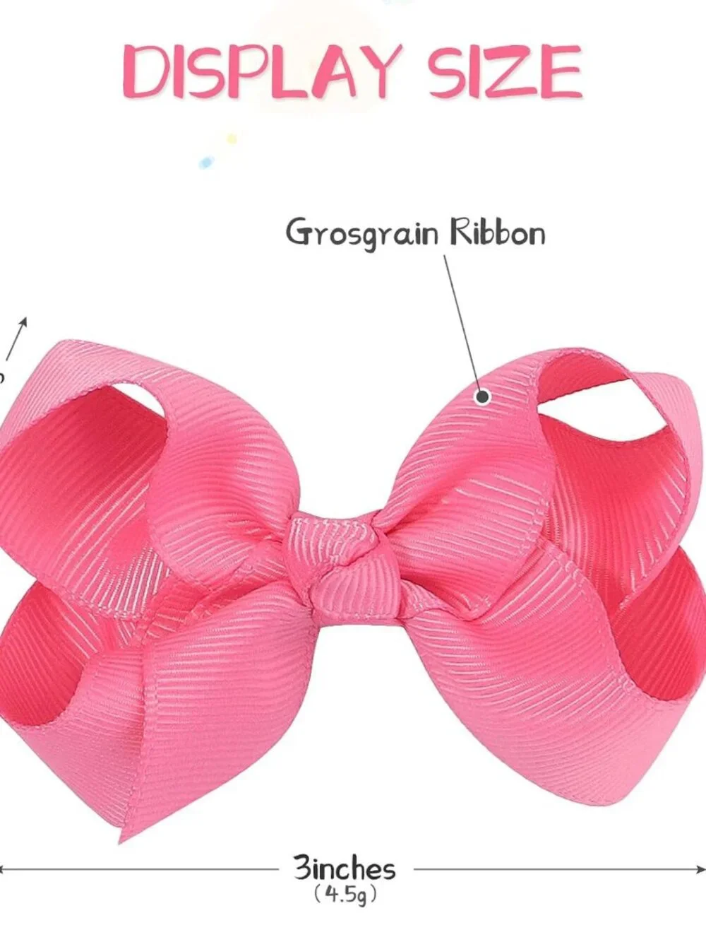 80PCS 3Inch Hair Bows for Girls Grosgrain Ribbon Toddler Hair Accessories with A